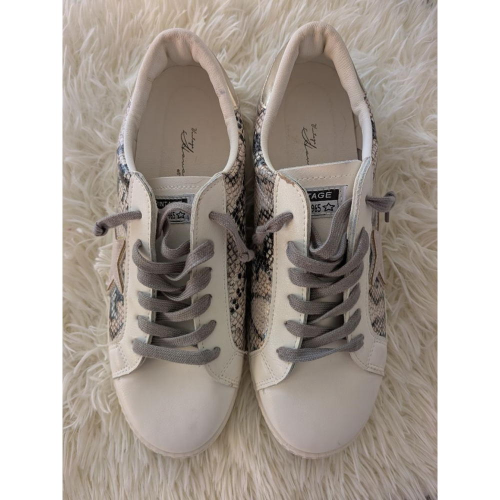 Women's Vintage Havana Bianca Gold Snake Multi Sneakers Size 10 - Picture 2 of 11